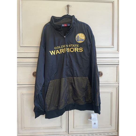 Golden State Warriors NBA Majestic‎ Full Zip Jacket Men’s Size 3XT NWT - Picture 1 of 8